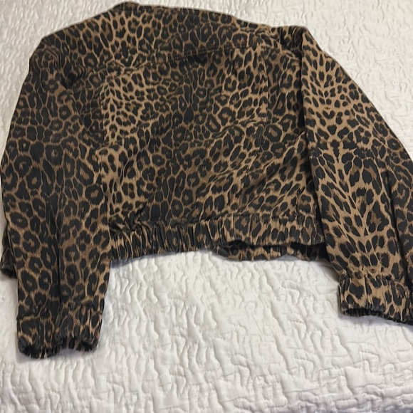 Leopard print Jean jacket xl 16-18 - Picture 3 of 3